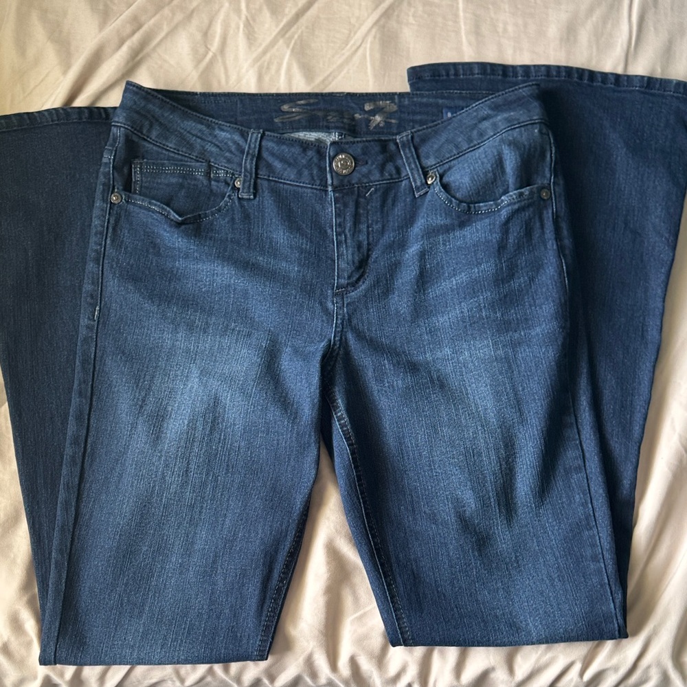 Seven7 Classic Blue Women's flare Jeans